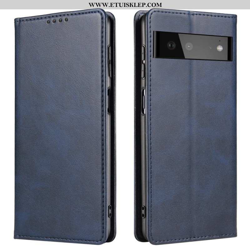 Etui Na Telefon do Google Pixel 6 Pro Etui Folio Magnetyczny Efekt Skóry